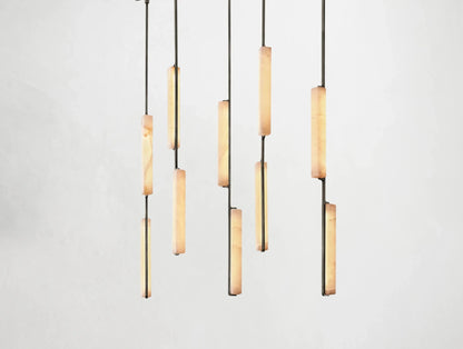Audubam Alabaster Linear Chandelier - Zelno Lighting