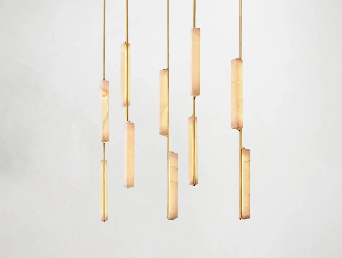 Audubam Alabaster Linear Chandelier - Zelno Lighting