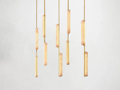 Audubam Alabaster Linear Chandelier - Zelno Lighting