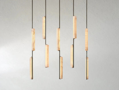 Audubam Alabaster Linear Chandelier - Zelno Lighting
