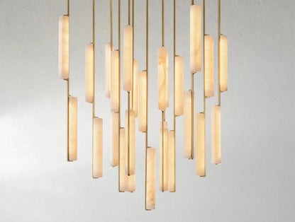 Audubam Alabaster Round Chandelier - Zelno Lighting