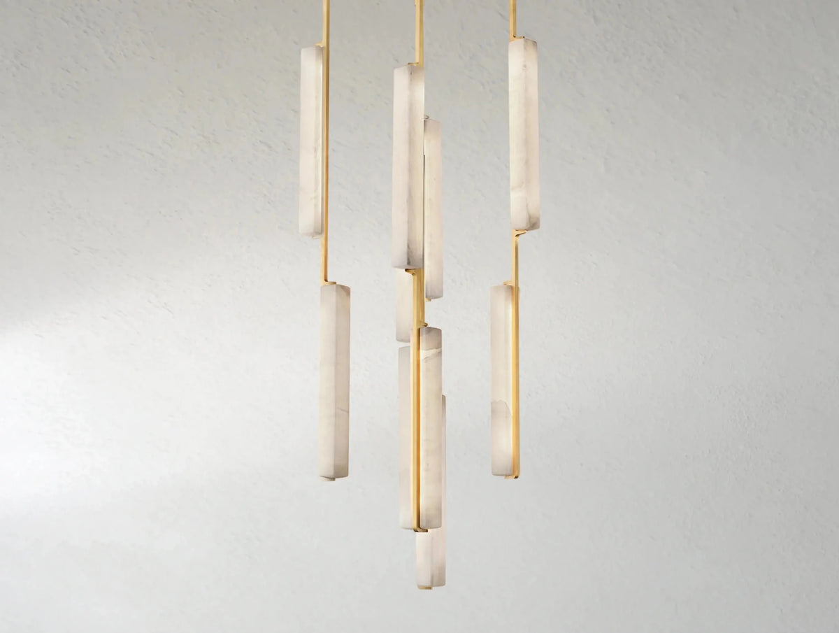 Audubam Alabaster Round Chandelier - Zelno Lighting
