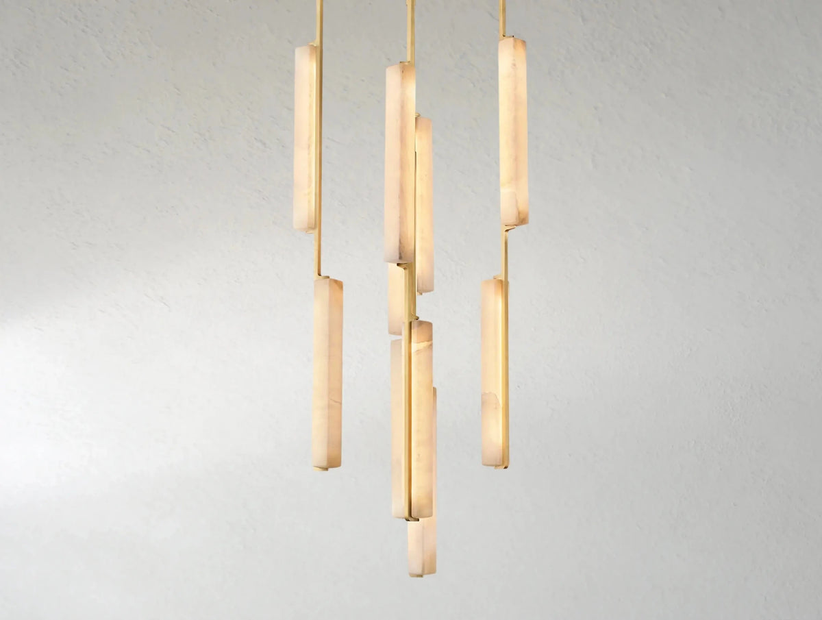 Audubam Alabaster Round Chandelier - Zelno Lighting