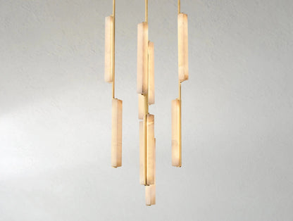 Audubam Alabaster Round Chandelier - Zelno Lighting