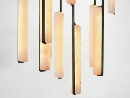 Audubam Alabaster Round Chandelier - Zelno Lighting