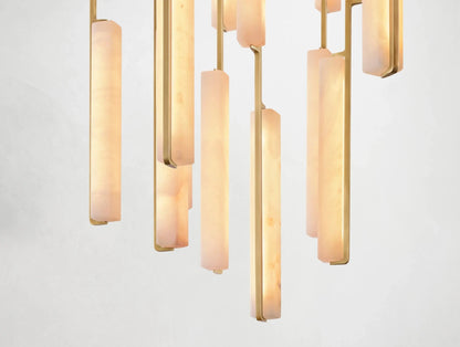 Audubam Alabaster Round Chandelier - Zelno Lighting