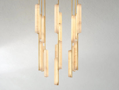 Audubam Alabaster Round Chandelier - Zelno Lighting