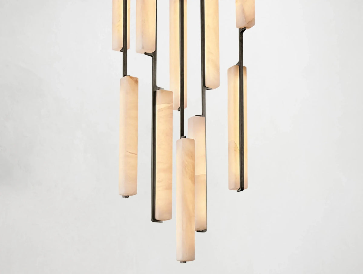 Audubam Alabaster Round Chandelier - Zelno Lighting