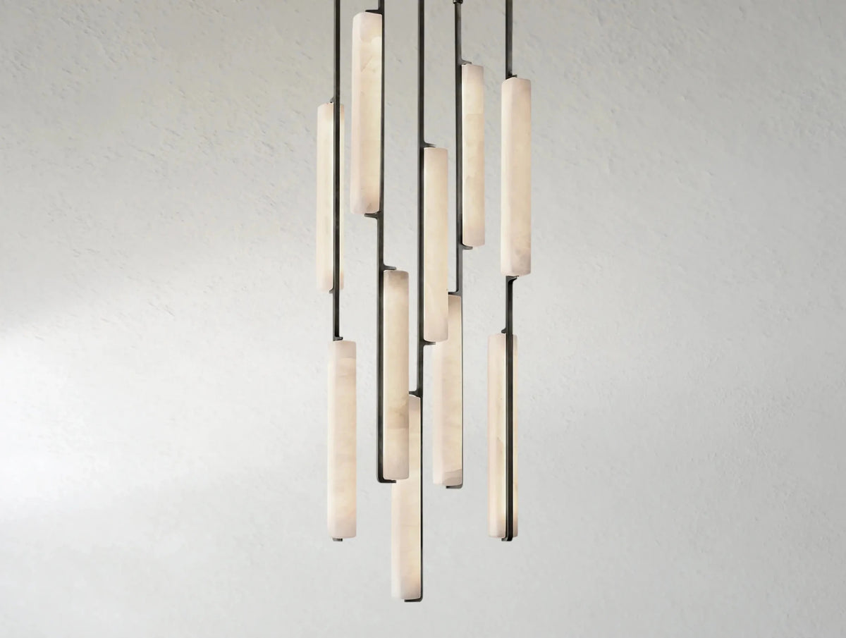 Audubam Alabaster Round Chandelier - Zelno Lighting