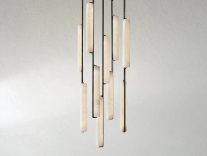 Audubam Alabaster Round Chandelier - Zelno Lighting