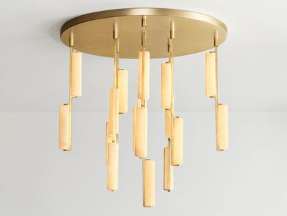 Audubam Alabaster Round Chandelier - Zelno Lighting