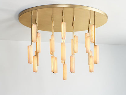 Audubam Alabaster Round Chandelier - Zelno Lighting