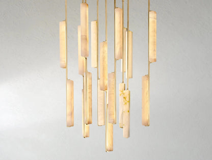 Audubam Alabaster Round Chandelier - Zelno Lighting