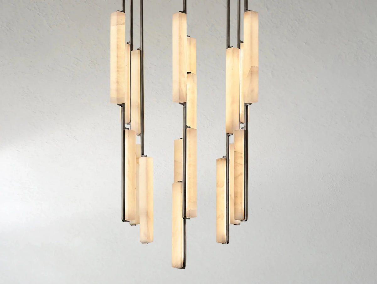 Audubam Alabaster Round Chandelier - Zelno Lighting