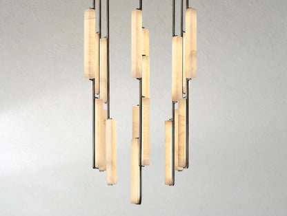 Audubam Alabaster Round Chandelier - Zelno Lighting