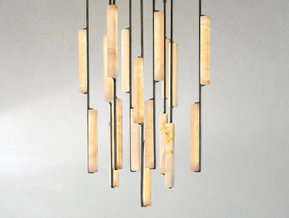 Audubam Alabaster Round Chandelier - Zelno Lighting
