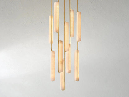 Audubam Alabaster Round Chandelier - Zelno Lighting