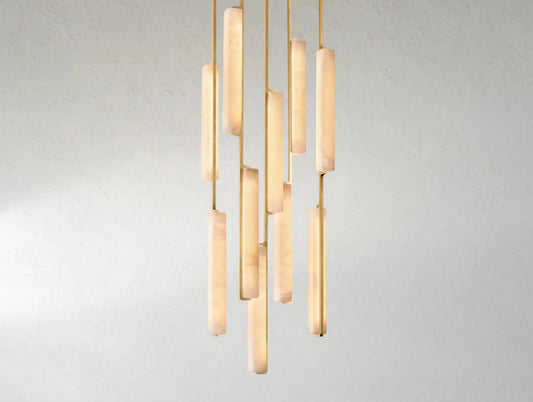 Audubam Alabaster Round Chandelier - Zelno Lighting
