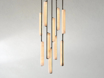 Audubam Alabaster Round Chandelier - Zelno Lighting