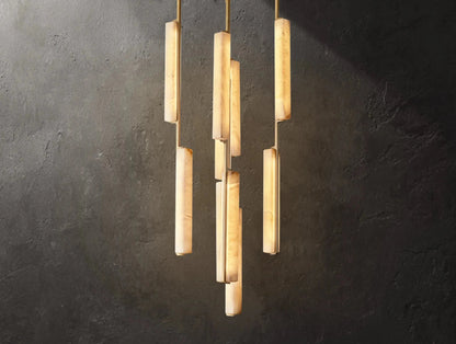Audubam Alabaster Round Chandelier - Zelno Lighting