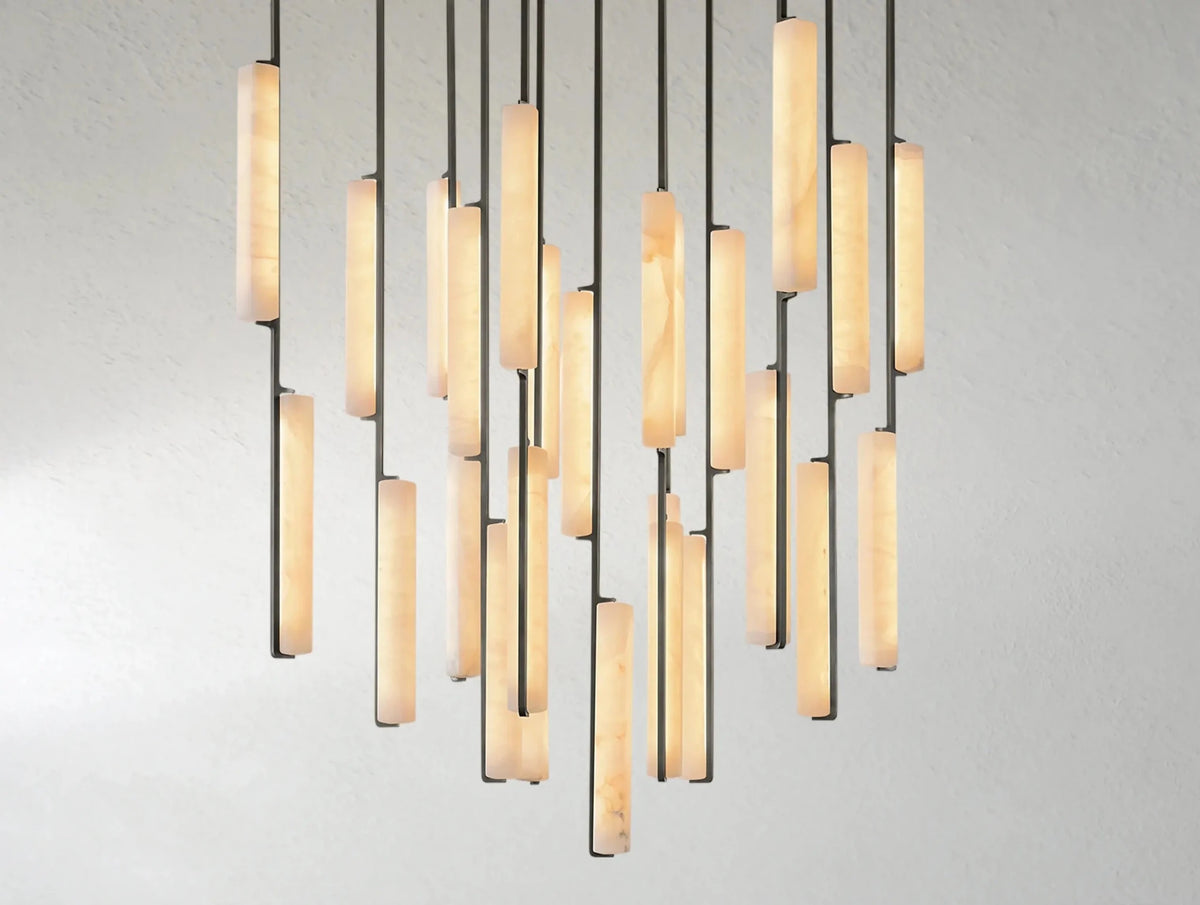 Audubam Alabaster Round Chandelier - Zelno Lighting