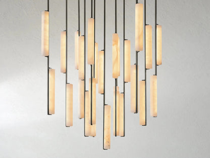 Audubam Alabaster Round Chandelier - Zelno Lighting