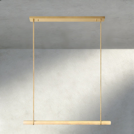 Audubam Alabaster Single Bar Linear Chandelier - Zelno Lighting