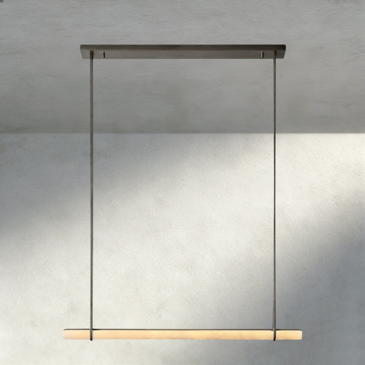 Audubam Alabaster Single Bar Linear Chandelier - Zelno Lighting