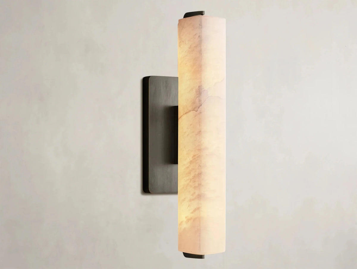 Audubam Alabaster Single Sconce - Zelno Lighting