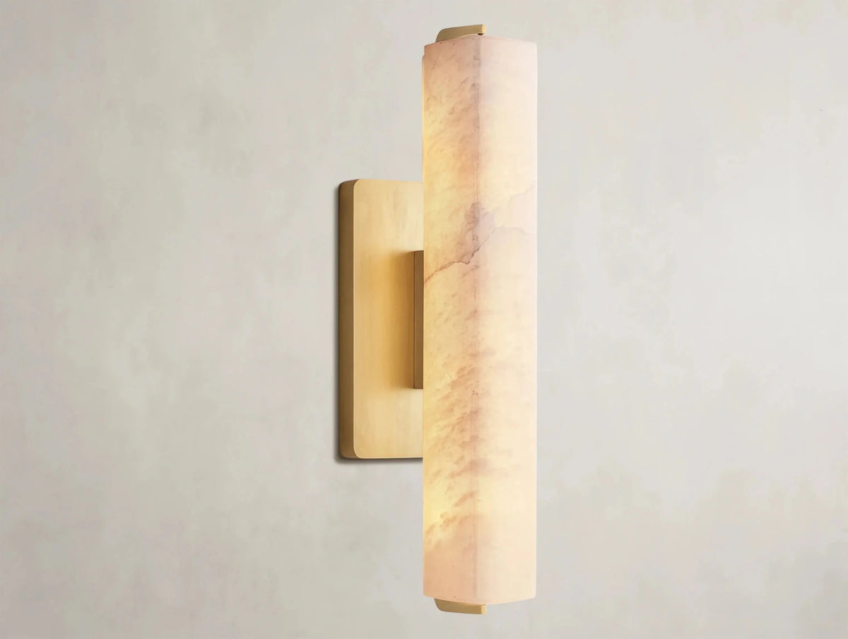 Audubam Alabaster Single Sconce - Zelno Lighting