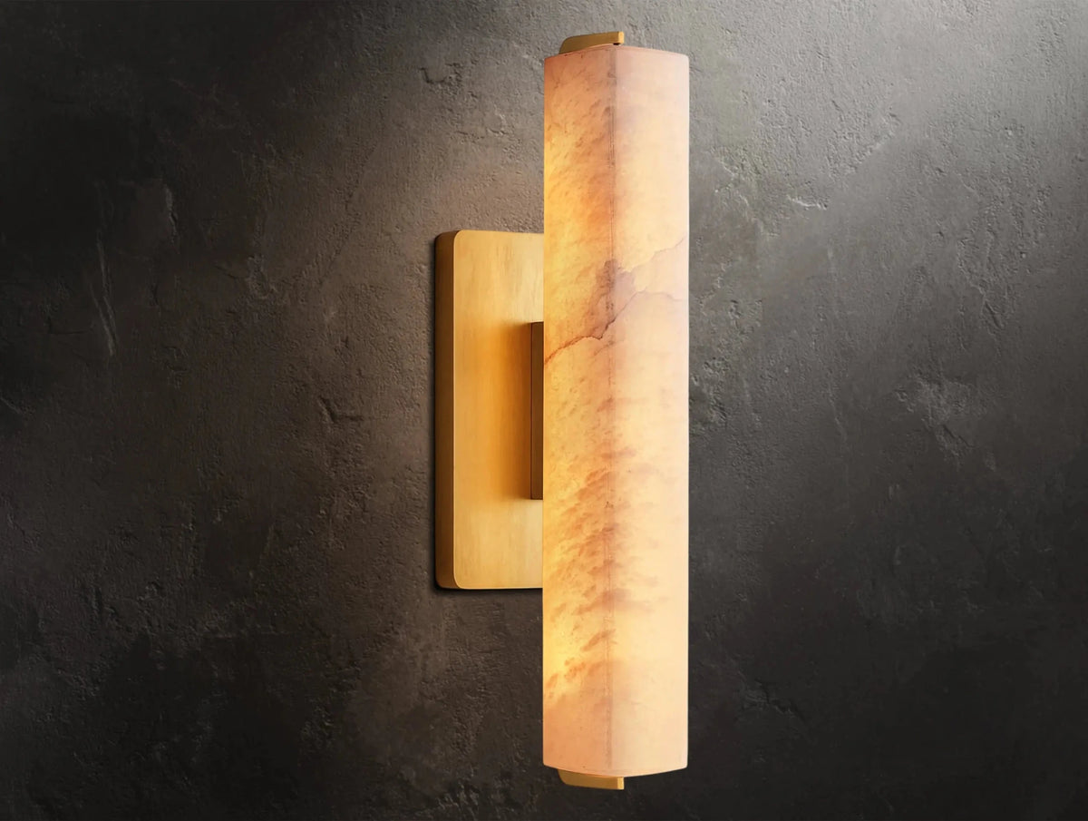 Audubam Alabaster Single Sconce - Zelno Lighting