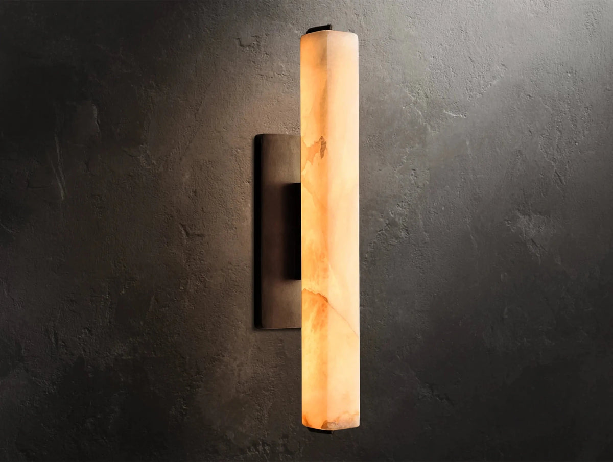 Audubam Alabaster Single Sconce - Zelno Lighting