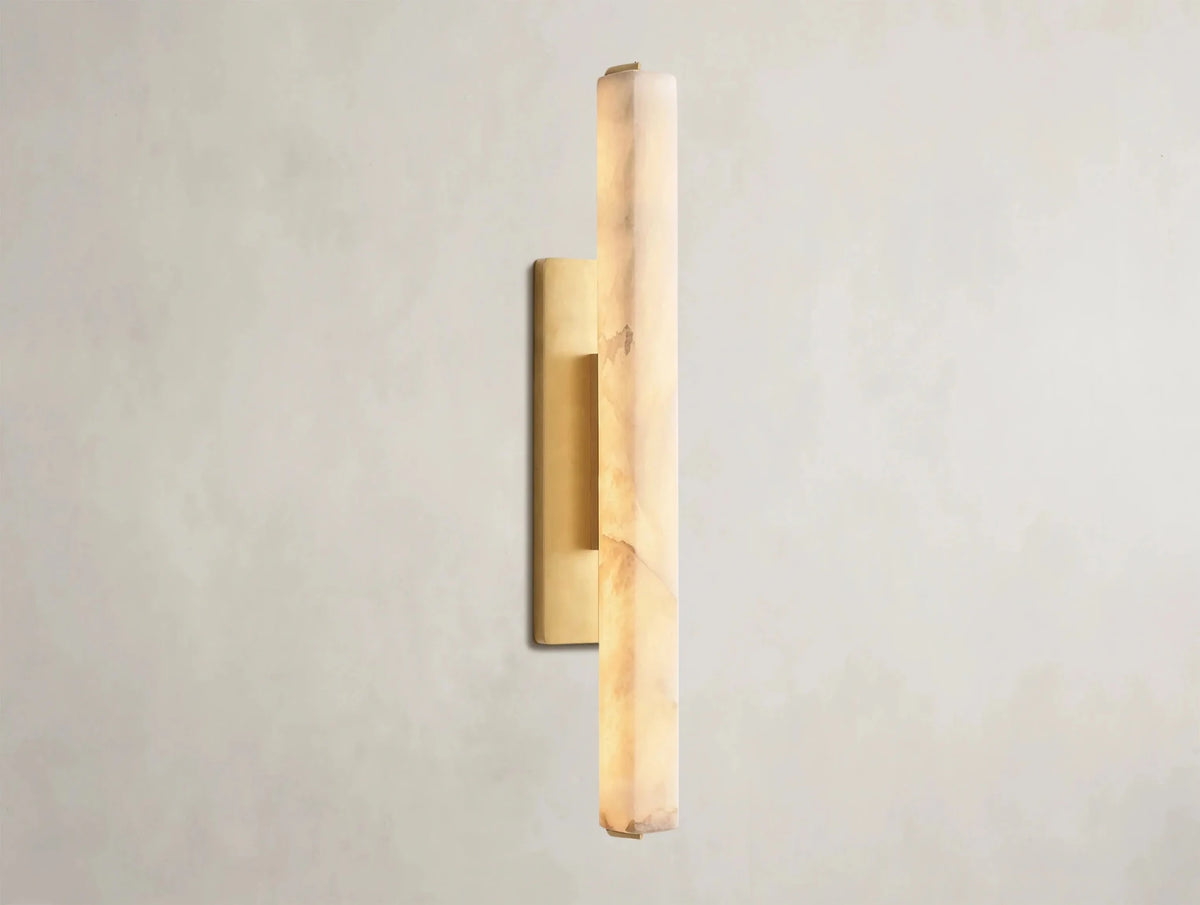 Audubam Alabaster Single Sconce - Zelno Lighting