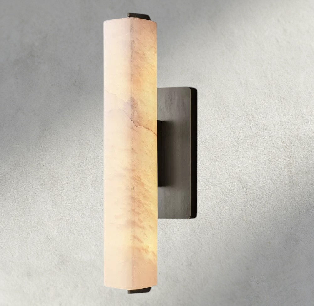 Audubam Alabaster Single Sconce - Zelno Lighting