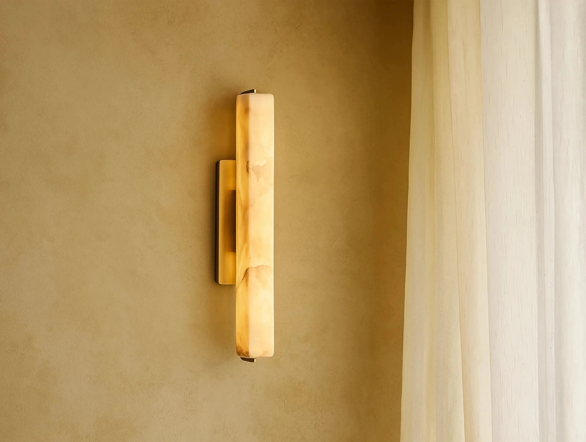 Audubam Alabaster Single Sconce - Zelno Lighting
