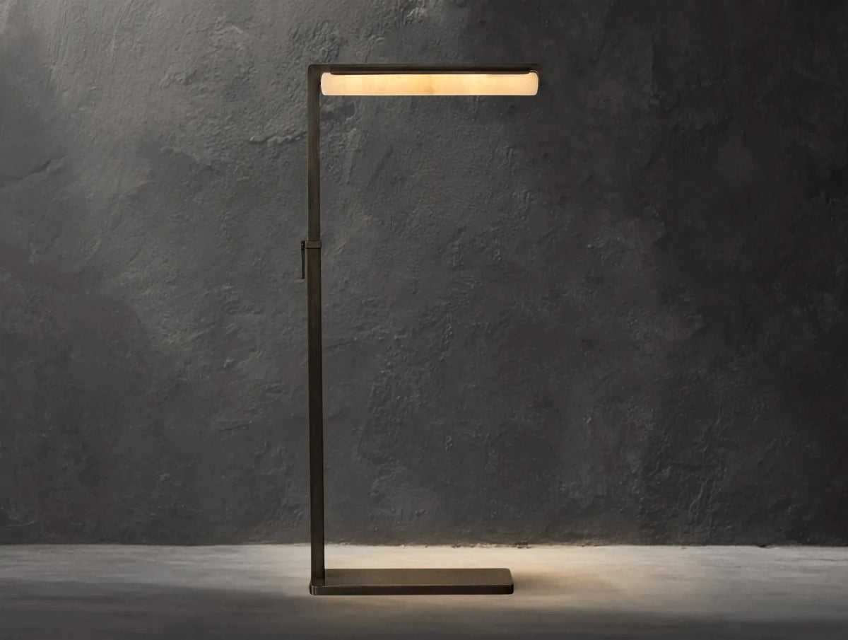 Audubam Alabaster Task Floor Lamp - Zelno Lighting