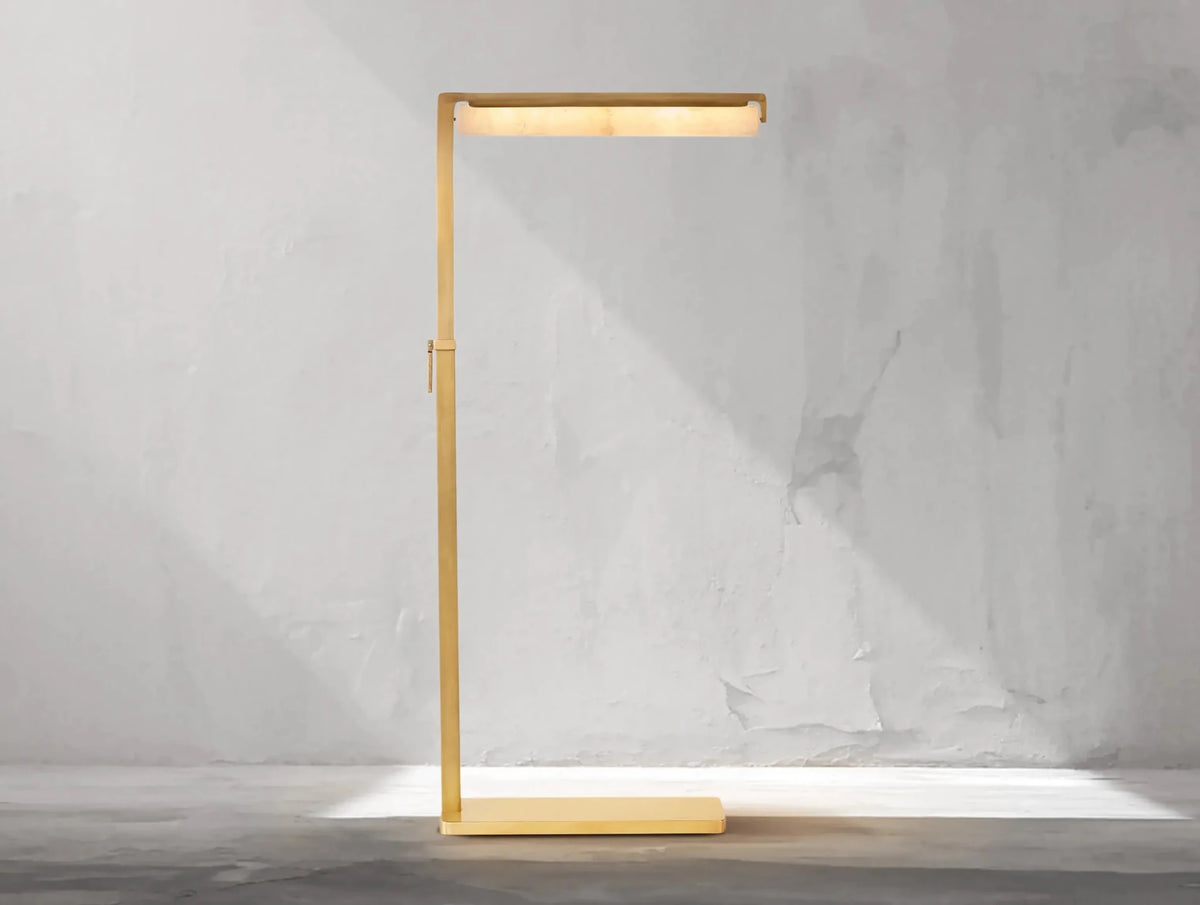 Audubam Alabaster Task Floor Lamp - Zelno Lighting