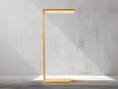 Audubam Alabaster Task Floor Lamp - Zelno Lighting
