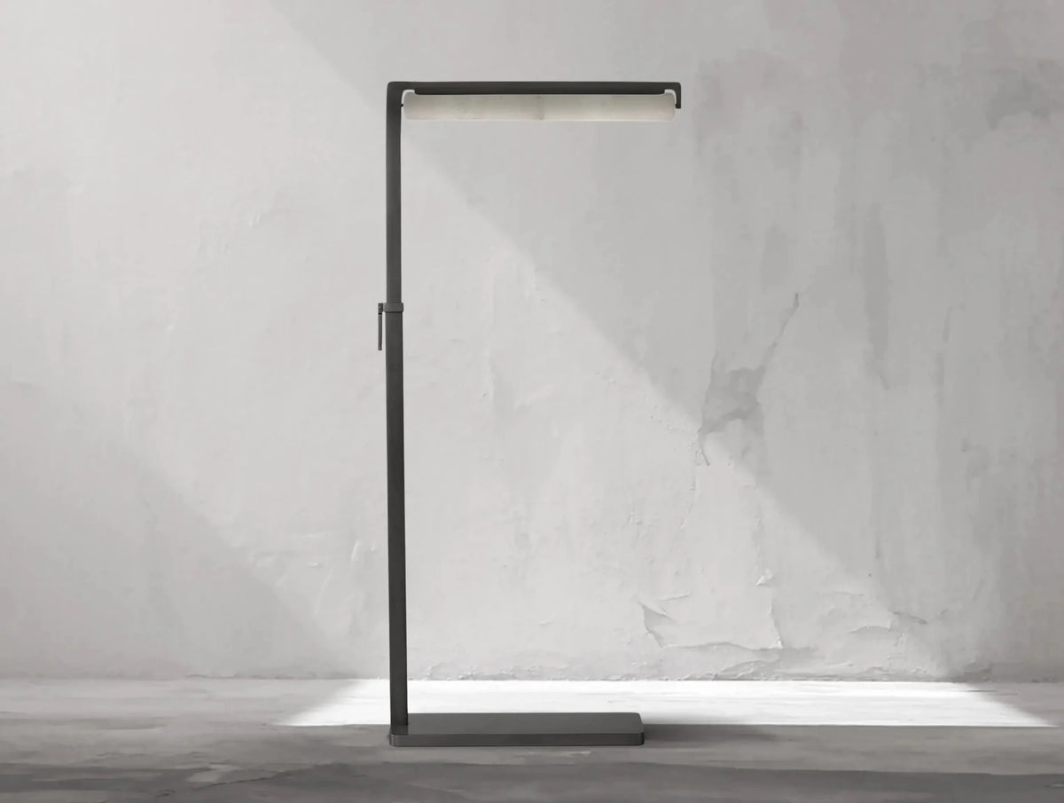 Audubam Alabaster Task Floor Lamp - Zelno Lighting