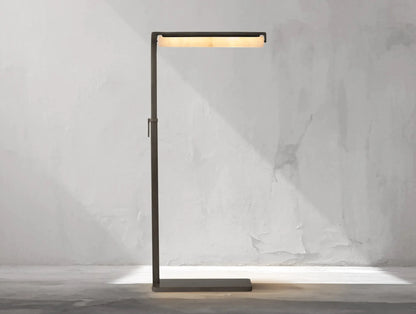 Audubam Alabaster Task Floor Lamp - Zelno Lighting