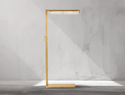 Audubam Alabaster Task Floor Lamp - Zelno Lighting