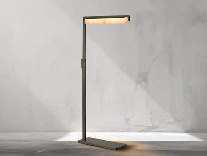 Audubam Alabaster Task Floor Lamp - Zelno Lighting