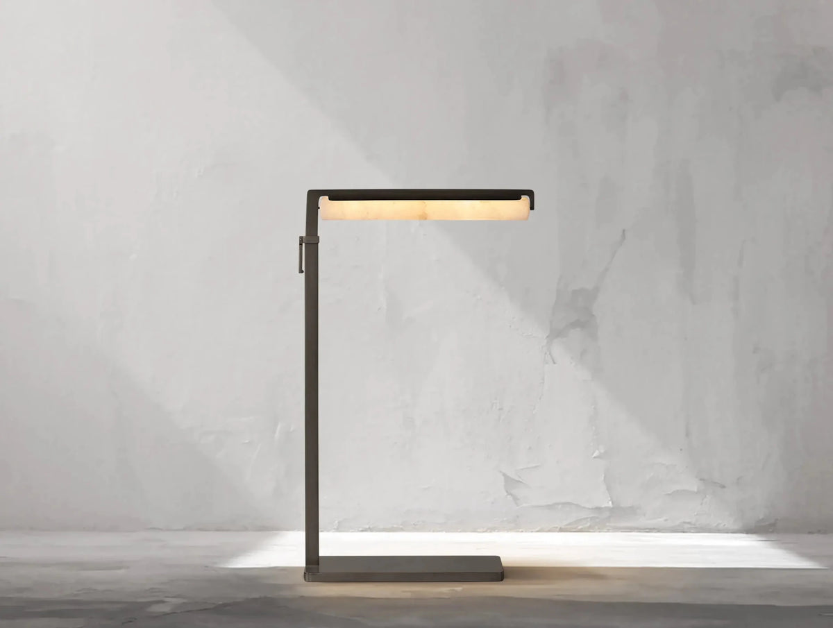 Audubam Alabaster Task Floor Lamp - Zelno Lighting