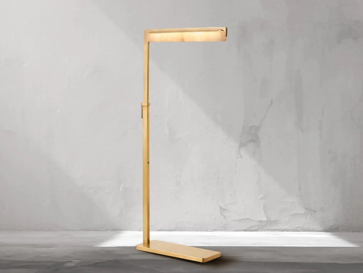 Audubam Alabaster Task Floor Lamp - Zelno Lighting