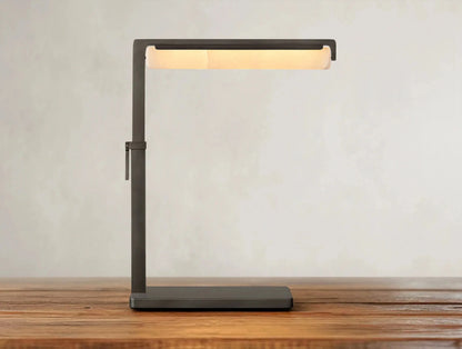 Audubam Alabaster Task Table Lamp - Zelno Lighting