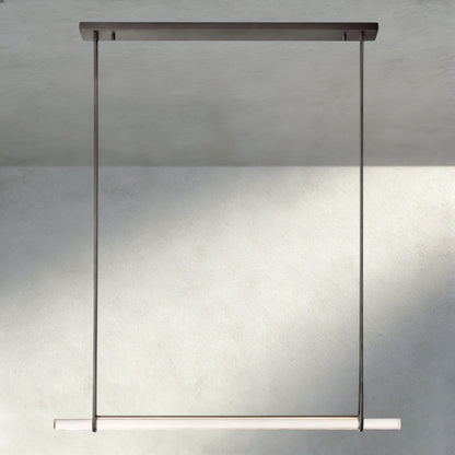 Audubam Crystal Linear Single Bar Chandelier - Zelno Lighting