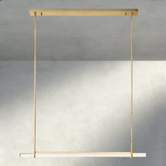 Audubam Crystal Linear Single Bar Chandelier - Zelno Lighting