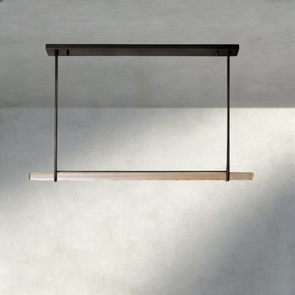 Audubam Crystal Linear Single Bar Chandelier - Zelno Lighting
