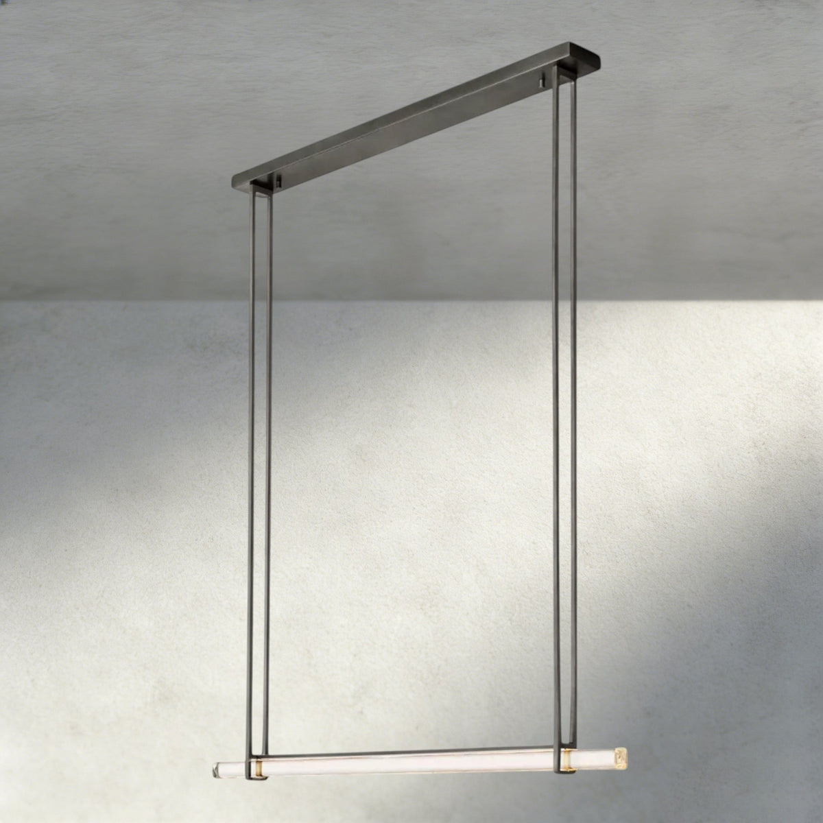 Audubam Crystal Linear Single Bar Chandelier - Zelno Lighting