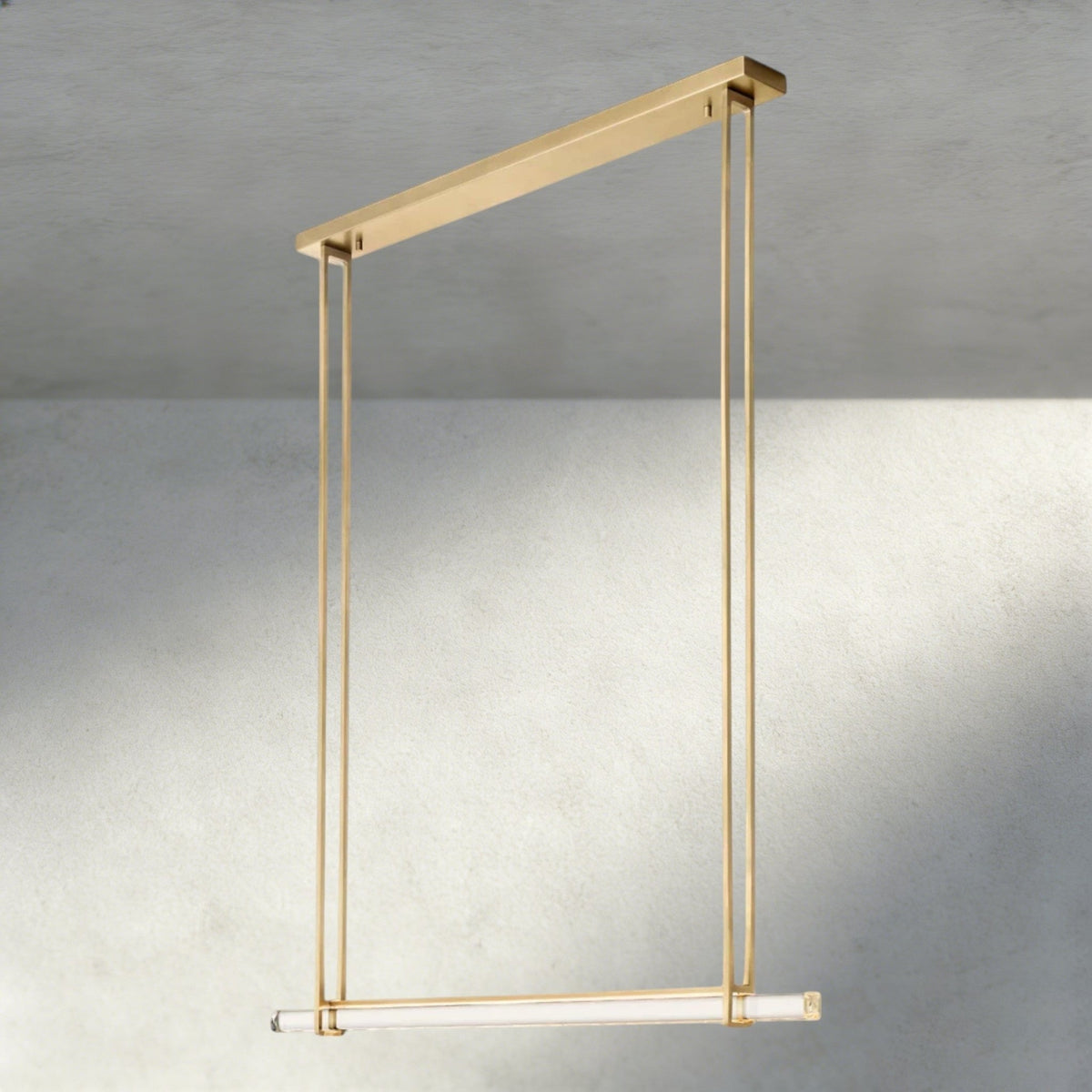 Audubam Crystal Linear Single Bar Chandelier - Zelno Lighting